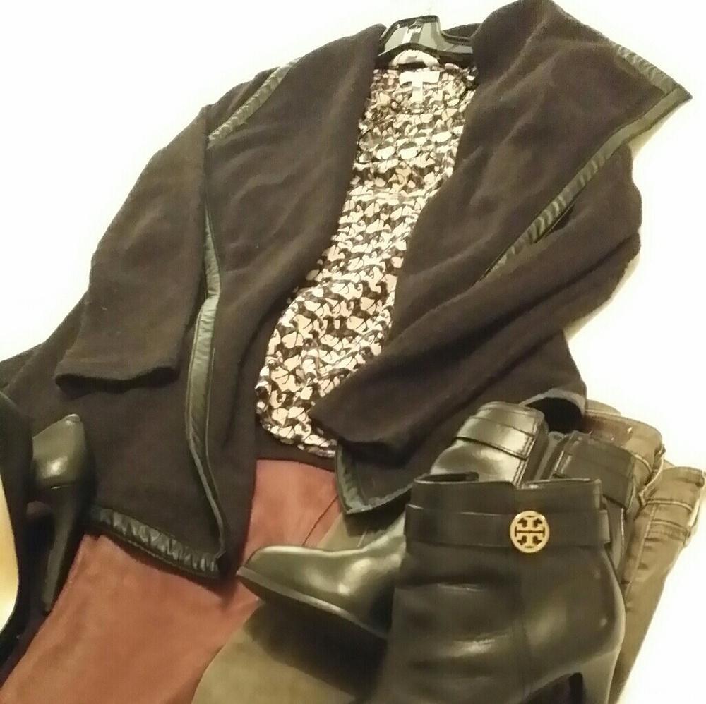 Jack by BB Dakota sweater blazer w/ faux leather